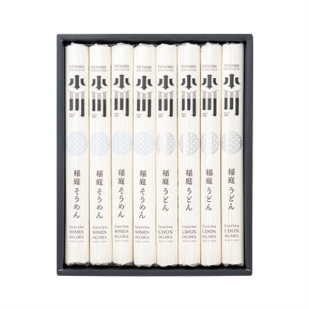 小川の稲庭うどん詰合せ Ａ 稲庭うどん・稲庭そうめん 各100g×4