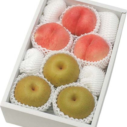 福島県産 和梨と白桃詰合せ 1.6kg(和梨3～4個、白桃2～3個)