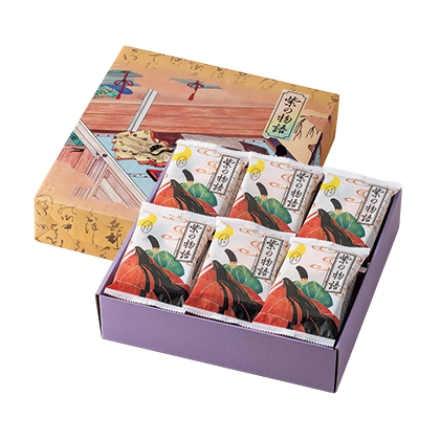 紫の物語 (黒豆おかき、さくらせん、磯波せん、胡麻千枚、黒糖サラダアーモンド、のり巻)×18袋