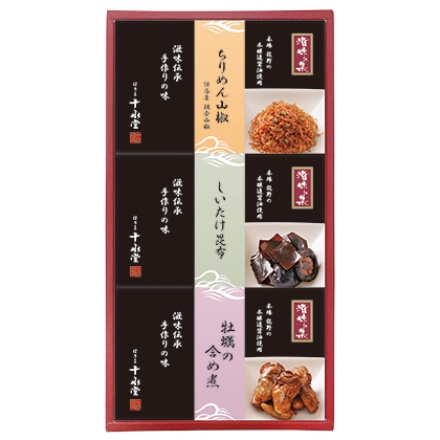 滋味の集い しいたけ昆布50g、牡蠣の含め煮・ちりめん山椒 各40g