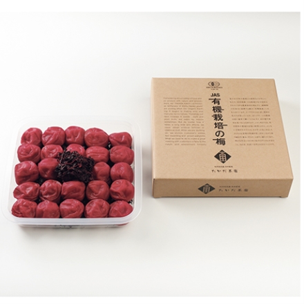 有機ＪＡＳ認証・昔しそ漬梅 梅360g(約塩分18％、2L～4L、優～秀混)、しそ40g