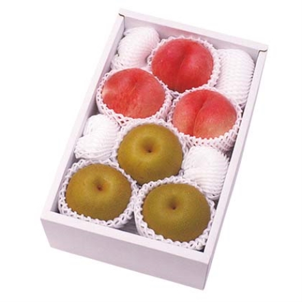 【こちらの商品は8月23日～9月15日の間にお届けします】福島県産 和梨と白桃セット 2ｋｇ［和梨（3～5個）、白桃（2～4個）］