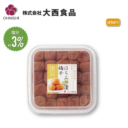 大西食品 紀州南高梅はちみつ漬梅干（塩分約3％） 500g