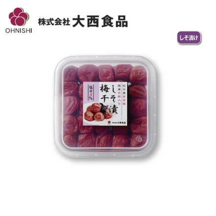 大西食品 紀州南高梅しそ漬梅干（塩分約4％） 500g