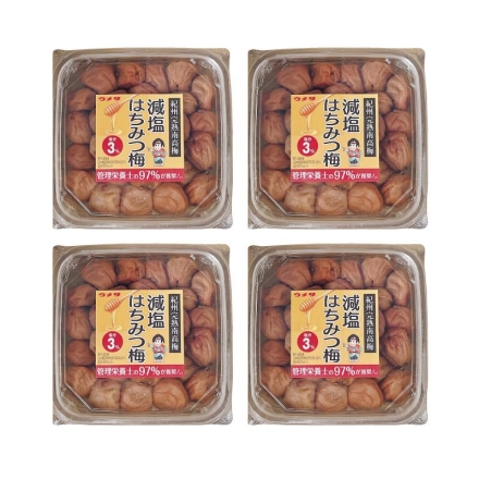 ウメタ 紀州南高梅減塩約3％はちみつ梅干 4箱