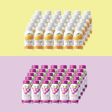 つぶらなユズ＆つぶらなブドウ つぶらなユズ・つぶらなブドウ 各190ｇ×30