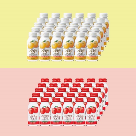 つぶらなユズ＆つぶらなリンゴ つぶらなユズ・つぶらなリンゴ 各190g×30