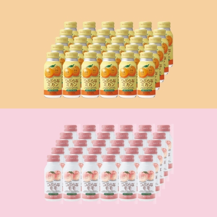 つぶらなミカン＆つぶらなモモ つぶらなミカン・つぶらなモモ 各190g×30