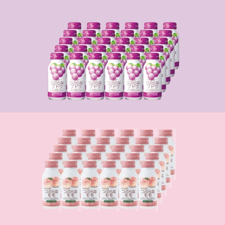 つぶらなブドウ＆つぶらなモモ つぶらなブドウ・つぶらなモモ 各190g×30