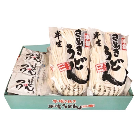 お歳暮のし付き 岡坂商店 本場讃岐うどん「 二番 」18食セット