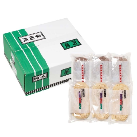 お歳暮のし付き 半田手延べうどんと古式田舎そば詰合せ うどん(半生)200g×3、そば(生めん200g・つゆ60g×2)×3