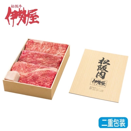 お歳暮のし付き 松阪牛すき焼用1 400g（肩ロース・モモ・バラ）、牛脂付