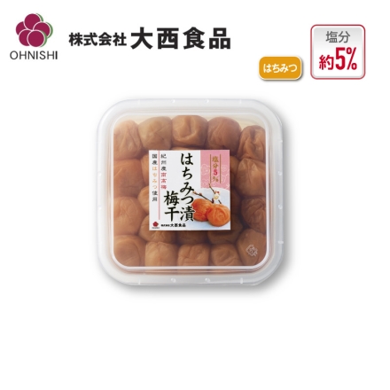 大西食品 紀州南高梅はちみつ漬梅干（塩分約5％） 500ｇ
