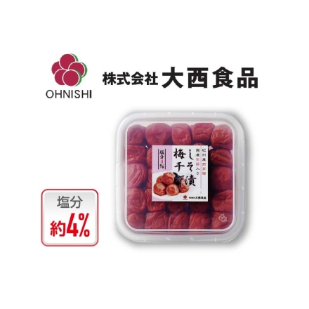 大西食品 紀州南高梅しそ漬梅干（塩分約4％） 500ｇ