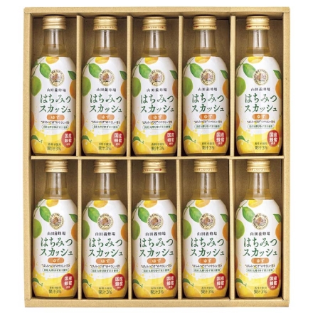 お中元のし付き ＜山田養蜂場＞国産はちみつスカッシュ 200ml×10 御中元 夏ギフト ギフト 贈答