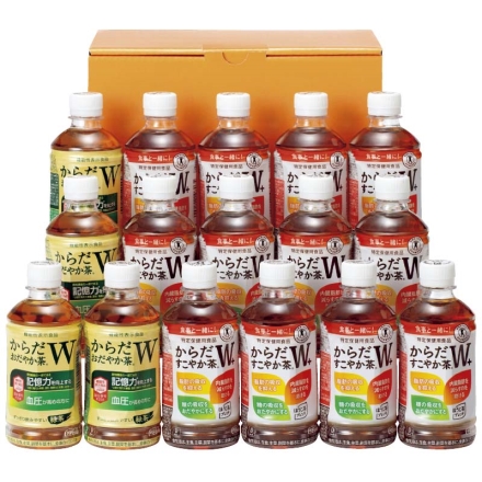 お中元のし付き ＜コカ・コーラ＞健康茶詰合せ ＣＫＯ－30Ａ からだすこやか茶Ｗ＋350ml×12、からだおだやか茶Ｗ350ml×4 御中元 夏ギフト ギフト 贈答