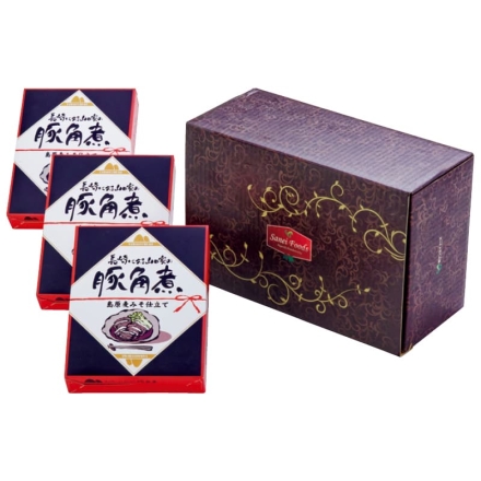 お歳暮のし付き 長崎名物 豚角煮（3箱）