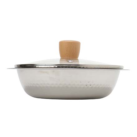 煌六花 卓上鍋 21cm （ガラス蓋付） IH対応 ガスコンロ対応 新潟燕三条 KRT-717