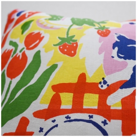 MANAMI SAKURAI Cushion cover 'Ordinary day' Red