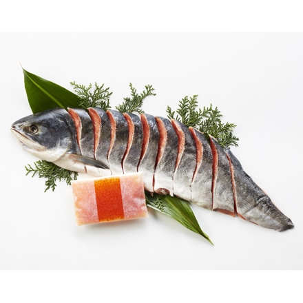 北海道産 新巻鮭＆いくら親子セット 鮭 700g いくら 100g
