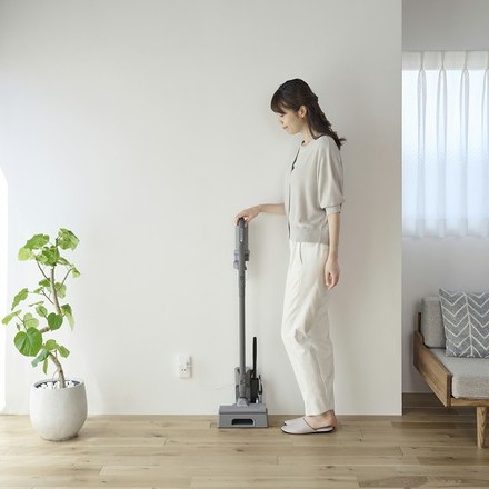 アイリスオーヤマ 充電式サイクロンスティッククリーナー グレー SCD-124P-H