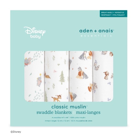 aden + anais おくるみスワドル ディズニー+フレンズ 4枚