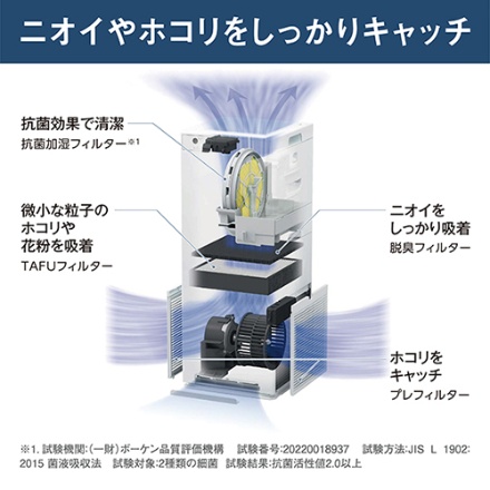 ダイキン 加湿ストリーマ空気清浄機 ホワイト MCK556A-W