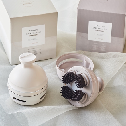 ＜FESTINO＞充電式 EMSヘッドスパ プレミア SMHB-044 ホワイト