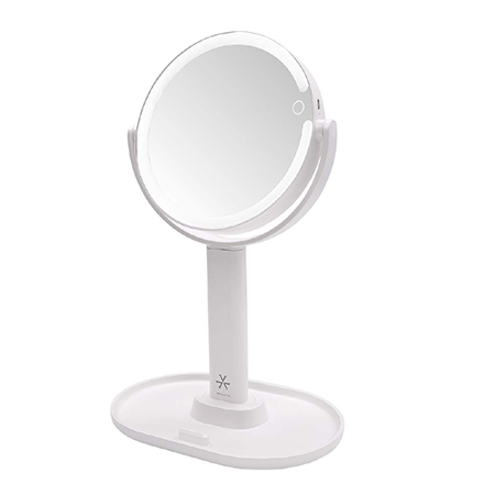 ＜VENUSiS＞ スマホスタンド付きLEDミラー VML-4200-5X　ホワイト（W）