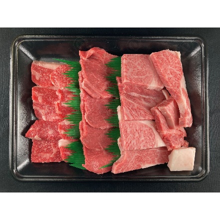 大阪 「萬野屋」 萬野和牛 焼肉用3種(リブロース・ブリスケ・内平)計400g