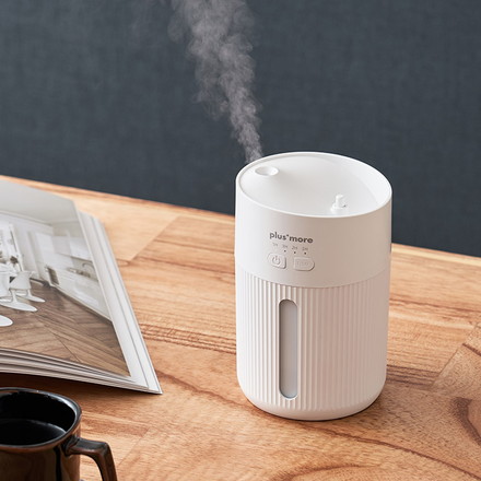 plusmore プラスモア 倒れても水がこぼれにくい充電式コードレス上部給水加湿 ペールレッド PBAHF004