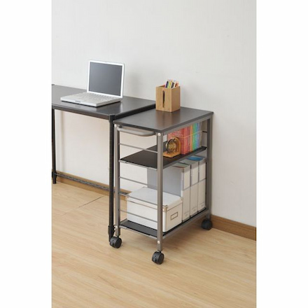 山善（YAMAZEN） 棚が動かせるキッチンワゴン