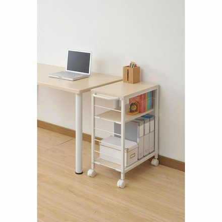 山善（YAMAZEN） 棚が動かせるキッチンワゴン