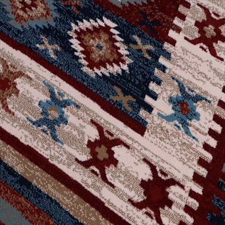 ウィルトン織りカーペット「プルメリア」160×230cm レッド