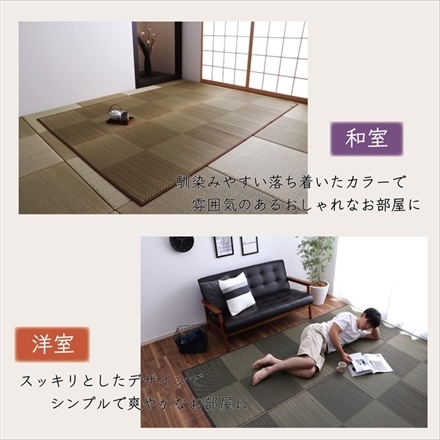 国産 い草 和モダン ラグ DXノア 140×200cm ブラック