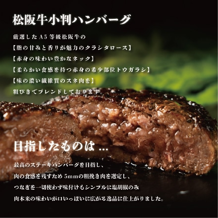 松阪牛小判ハンバーグ 牛肉のみ使用 つなぎ一切なし 150ｇ×４ （４人前）