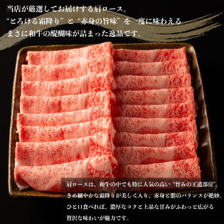 近江牛 肩ロース クラシタ A5 すき焼き しゃぶしゃぶ用 400g (2～3人前)