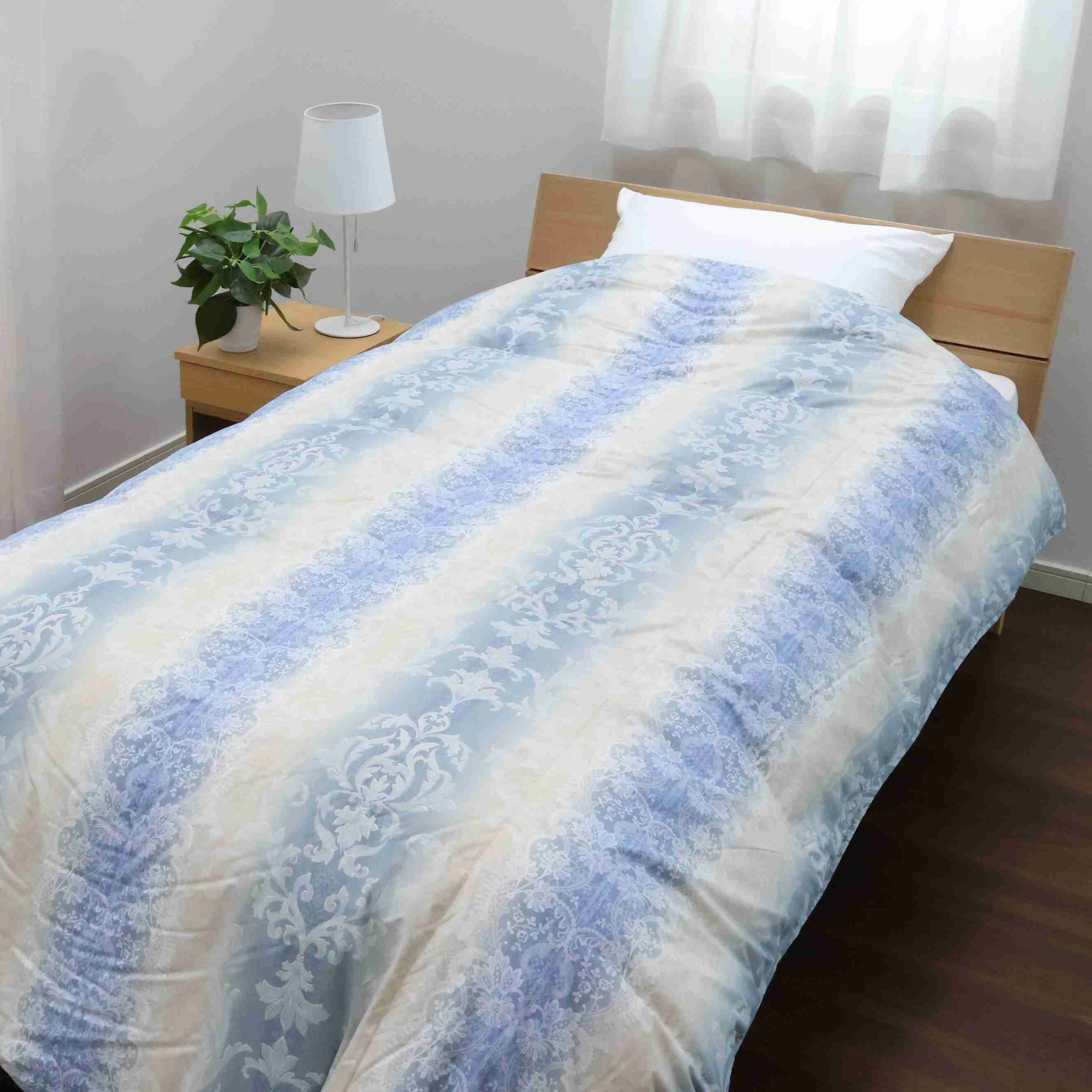 nishikawa （西川） 羽毛掛けふとん（ダックダウン85%） シングルサイズ ブルー