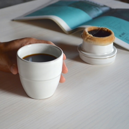 スピール 陶器のコーヒー道具とネルフィルターパック Milk ※他色あり