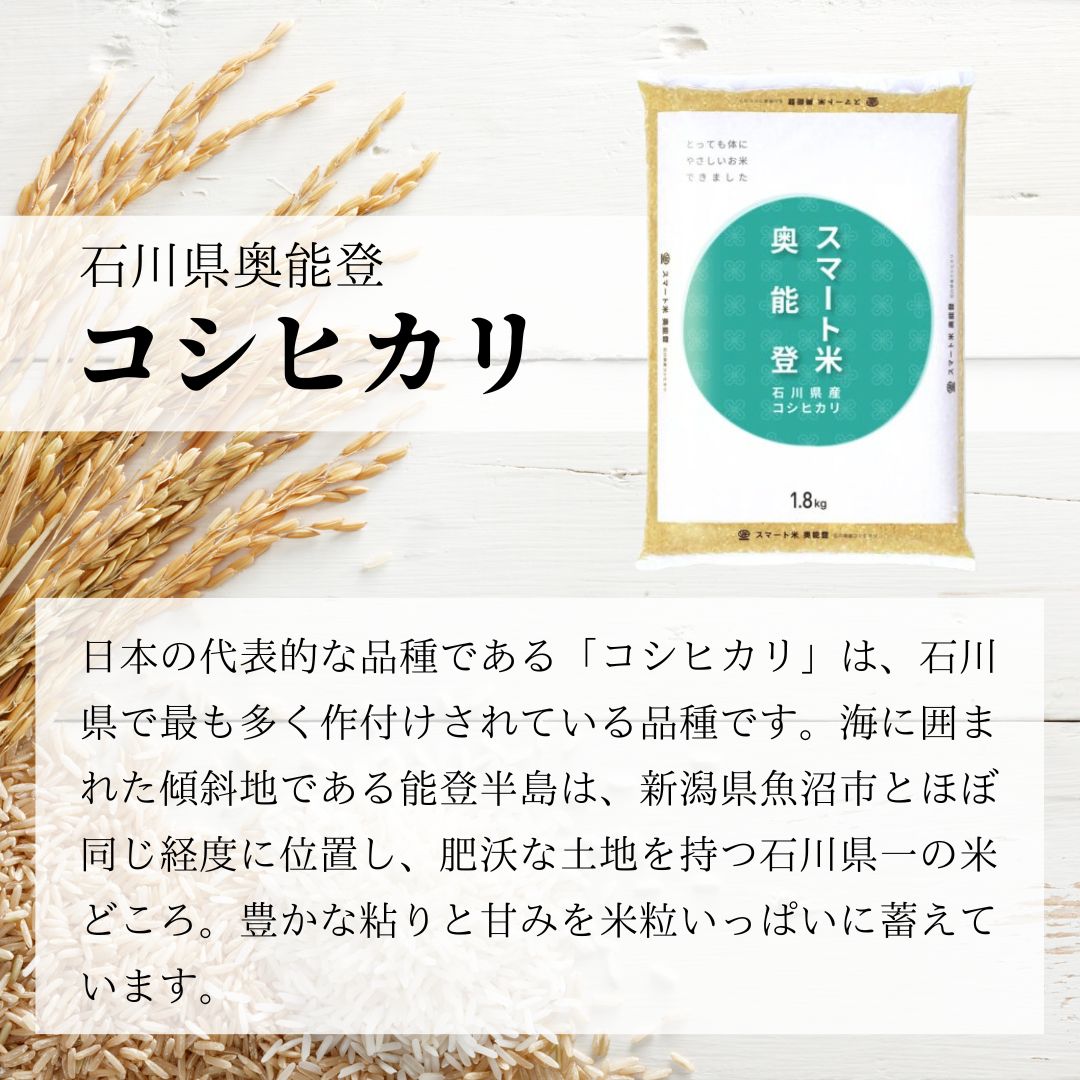 新米 スマート米 石川県奥能登産 コシヒカリ 無洗米玄米 (節減対象農薬50%以下) 5.0kg×2袋 令和6年産