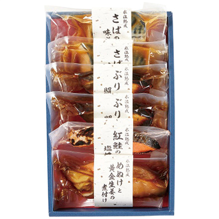 お中元 2026 氷温熟成 煮魚・焼魚ギフトセット6切 1639-046