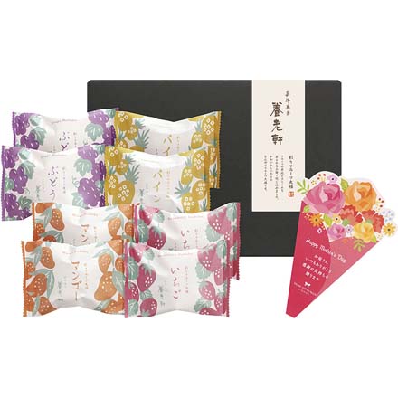 母の日 2026 母の日 彩りフルーツ大福 計8個入 メッセージブーケ付 1851-286