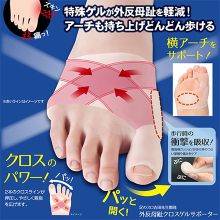 外反母趾クロスゲルサポーター みぎ足用 アルファックス