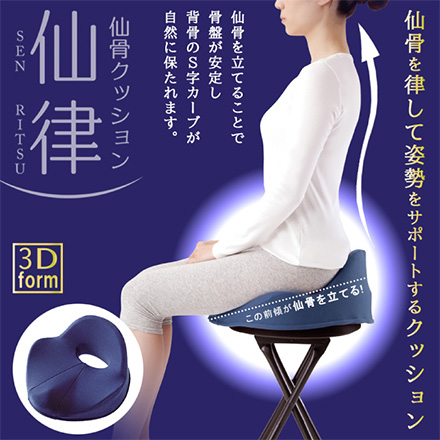 仙骨クッション 仙律 ネイビー アルファックス