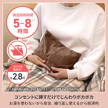 湯たんぽ 充電式 電気でぽかぽか湯たんぽ