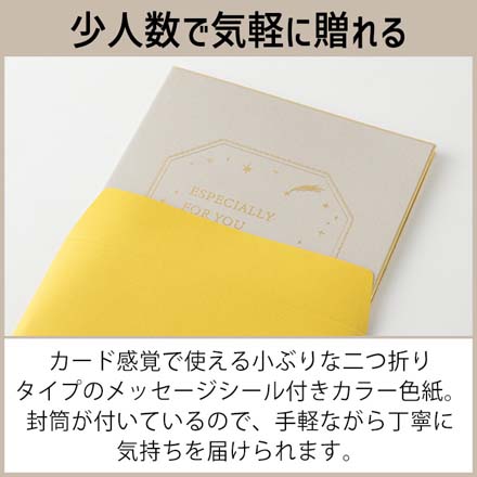 色紙 寄せ書き カラー色紙Sシール 封筒付 クローバー柄 FDC
