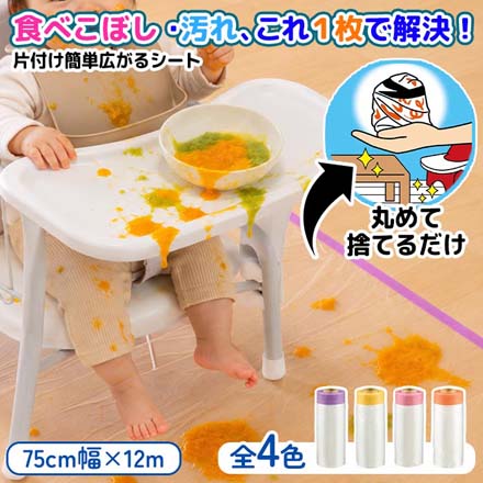 片付け簡単広がるシート 汚れ防止シート パープル FDC