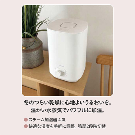 TEKNOS テクノス スチーム加湿器 4L ELP-S40