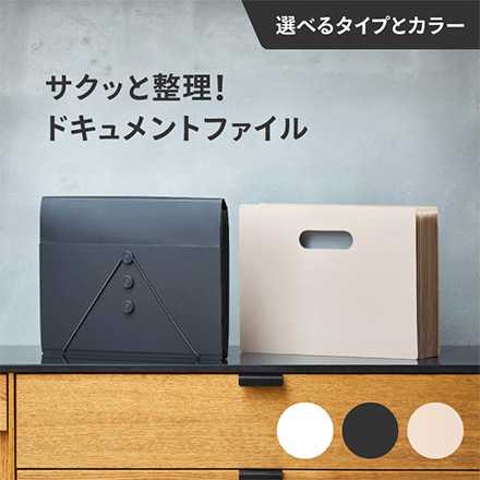 キングジム サクッと整理 ドキュメントファイル フタ付 白 FDC