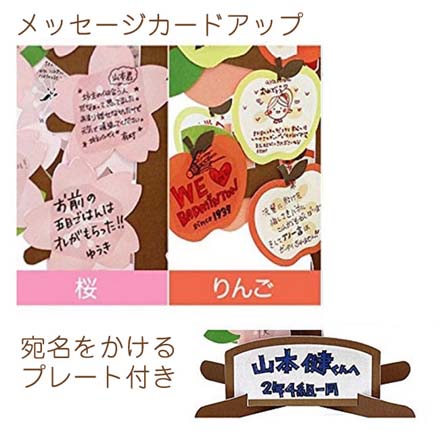 色紙 メッセージツリー 封筒付き メッセージカード30枚 桜